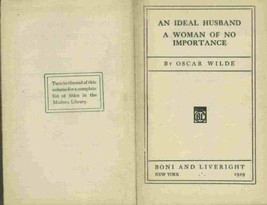 An Ideal Husband; A Woman of No Importance [Hardcover] Wilde, Oscar - £14.73 GBP