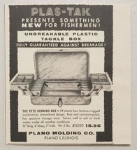 1957 Print Ad Plas-Tak Plastic Fishing Tackle Boxes Plano Molding Plano,... - £6.29 GBP