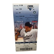 San Diego Padres vs Seattle Mariners Ticket Jake Peavy June 08  2007 - £19.38 GBP