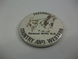 Renaud Mills Country Western Festival 2.5&quot; Vintage Pinback Pin Button - £2.50 GBP