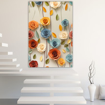 Colorful roses Canvas Painting Wall Art Posters Landscape Canvas Print Picture - £10.87 GBP+
