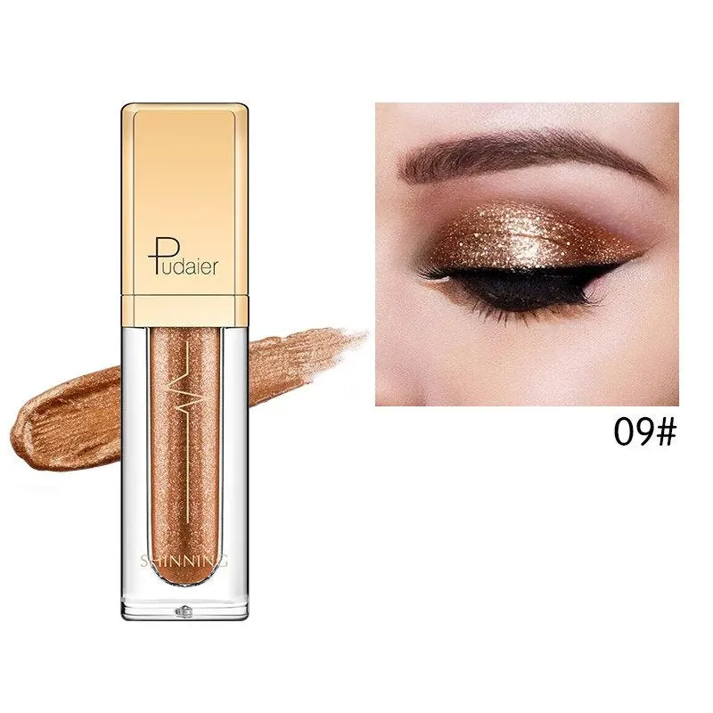 Pudaier Liquid Shimmer Glitter Copper 09 Eye Shadow full size makeup - £12.86 GBP