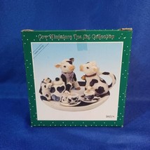 Vintage 1997 Miniature Resin Cow Tea Set Cracker Barrel Popular Imports - $23.36