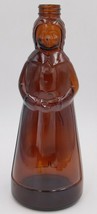 1982 Vintage 11&quot; Mrs Butterworth&#39;s Amber Brown Glass Syrup Bottle No Cap Lid - £12.31 GBP