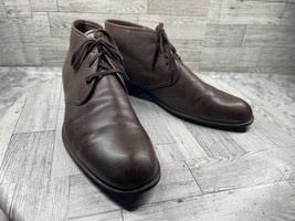 John Varvatos Chukka Boots Men 10.5M Shoes Brown Leather Derby Lace Up D... - $49.32