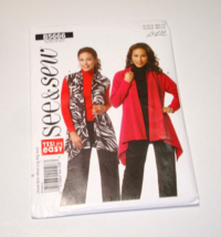 Butterick Pattern B5666 EASY SEE &amp; SEW Shaped-Hem Cardigan &amp; Vest Sz 4-2... - $165.85 MXN