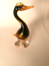 Vintage Murano Art Glass Duck, Signed, 10&quot; Tall - £36.10 GBP