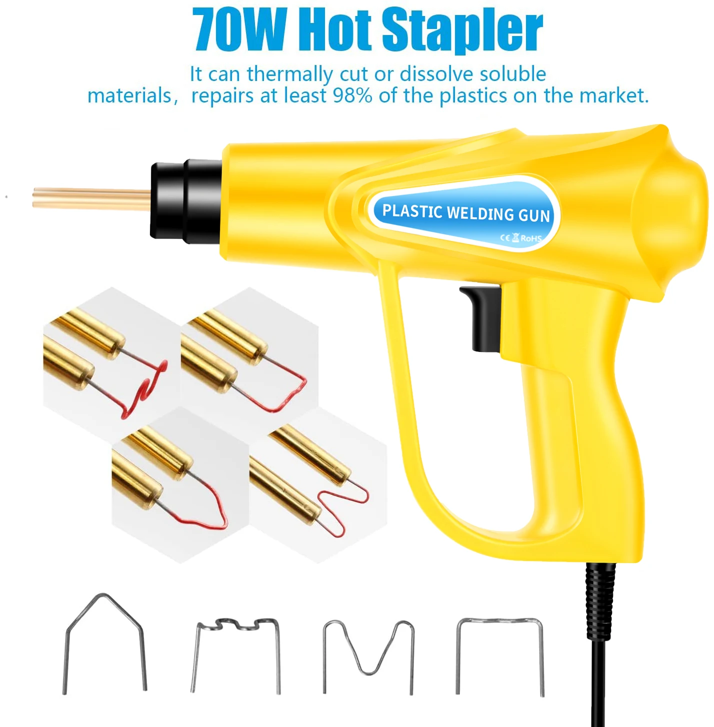 Sporting HOT Plastic Welder  Heat A Hot Stapler Plastic Welding Ahine Bumper Sol - £48.47 GBP