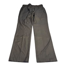 Perry Ellis Portfolio Dress Pants Men&#39;s 34 X 34 Gray Striped Polyester C... - $19.34