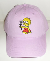 NWT THE SIMPSONS Lisa Simpson &quot;Daisy&quot; PINK BASEBALL HAT --  ADJUSTABLE - £19.74 GBP