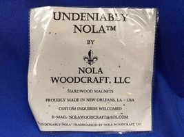 Undeniably Nola Nola Woodcraft Fridge Magnets New Set of 7 - £7.77 GBP