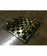 Mini Brass Chessboard game model very pretty and rare .. Limited miniatu... - $374.72 MXN