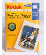 Kodak Premium High Gloss Picture Paper, 25 4&quot; x 6&quot; Sheets New In Package... - £7.73 GBP