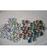 200 Mix Assorted Round Flat Back Glass Gems G1-Necklace-Craft-Magnets - £20.54 GBP