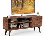 Retro Tv Stand With Storage Cabinet For Tvs Up To 55 Inches, Tv, Aprts01Wn. - $137.94