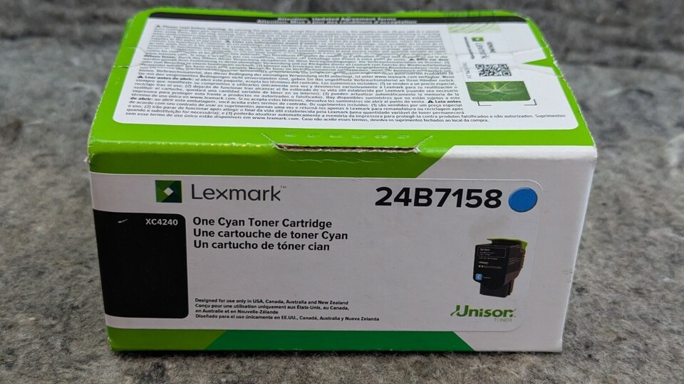 NEW SEALED GENUINE LEXMARK 24B7158 CYAN TONER CARTRIDGE XC4240 - $59.99