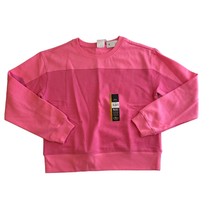 Athletic Works Pink Colorblock Long Sleeve Fleece Sweatshirt Girls XXL 18 NWT - £11.18 GBP