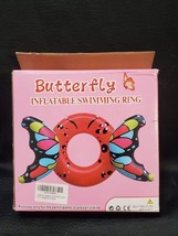 Big Mouth Giant Butterfly Wings Inflatable Pool Beach Tube Float RED 63&quot;... - $13.98