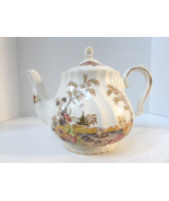 SADLER TEAPOT ORIENTAL LANDSCAPE IVORY SWIRL PATTERN MADE IN ENGLAND - $39.32 CAD
