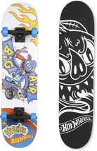 Hot Wheels 31-Inch Skateboard, 9-Ply Maple Desk Skate Board For, And Downhill. - £0.00 GBP