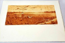 Pleasures of Man Art Print Dog and Man in Field by Artist Tuttle - £7.78 GBP