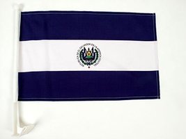 One Dozen El Salvador Single-Sided Car Flag - £43.51 GBP