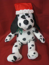 Sterling Inc Stuffed Plush Puppy Dog Spots Dalmatian Dalmation Xmas Santa Hat - £26.61 GBP
