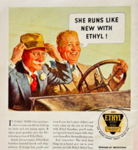 1933 Ethyl Gasoline And Oil Advertisement Automobilia Supply Red Gas F18B1 - $558.38 MXN