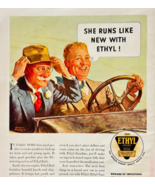 1933 Ethyl Gasoline And Oil Advertisement Automobilia Supply Red Gas F18B1 - €25,72 EUR