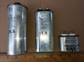 21UU42 Assorted Capacitors: 440V / 40MF (35.8), 370V / 5MF (4.73), 370V / 15MF - $27.97