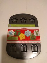 Wilton Christmas Holiday Cookie Pan Non Stick Easy Release 4 Designs - $5.93