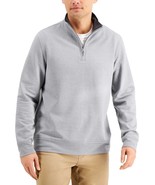 Club Room Men&#39;s Stretch Quarter-Zip Fleece Sweatshirt in Sharkskin OPD-XL - $373.84 MXN