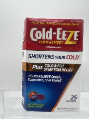 Cold-Eeze Cold Remedy Plus Cold &amp; Flu  sore throat Mixed Berry 25 Lozenges - $8.99