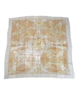 Hermes Scarf Les chants du Henne 90CM Chiffon Silk Mousseline Beige Scarf - $458.12