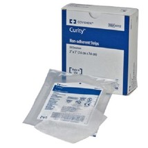 Covidien 6112 Curity Non-Adherent Strips, Oil Emulsion, 3&quot; x 3&quot; Size (Pack of 50 - £40.75 GBP
