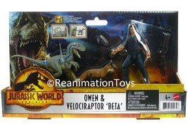 Jurassic World Park Dominion Owen &amp; Blue Velociraptor Beta New Mint on Card MOC - £39.95 GBP