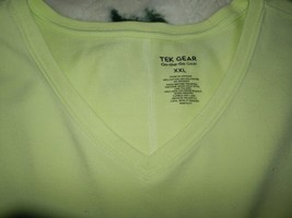 Nice Womens Xxl Tek Gear Neon Yellow Green V Neck Sweatshirt L/S - £13.00 GBP