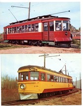 2 Postcards Seashore Trolley Museum Kennebunkport ME Lake Erie RR Ohio Pullman - £3.99 GBP