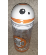 BB-8 Water Bottle Drinking Glass Star Wars with straw plastic - £7.56 GBP