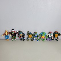 Lot of 8 Vintage Teenage Mutant Ninja Turtles Figures TMNT 1988-1992 Collectible - £33.69 GBP