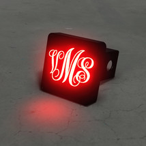 Custom Fancy Monogram LED Hitch Cover - Brake Light - $69.95