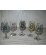 Goblets Cordial Glass Qty 5 Assorted Colors 3 1/4&quot; High - $12.95