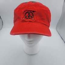 Womens Red Hat, Peace Sign, Stylish, New, Strech, One Size Fits Most Cotton - £9.37 GBP
