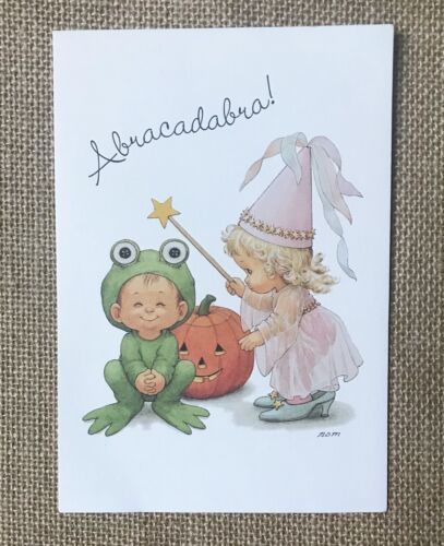 Primary image for Vintage Halloween Greeting Card Teenie Halloweenies Children Dairy & Frog Prince