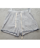 Thread &amp; Supply Shorts Women Small Multi Striped Cutoff Elastic Waist Dr... - $18.49