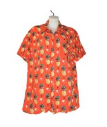 VSTR Mens Large Button Up Hawaiian Shirt Pineapples Lightweight Beach Va... - $18.11 CAD