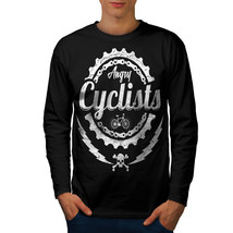 Wellcoda Angry Cyclist Cool Mens Long Sleeve T-shirt, Bike Graphic Design - £19.87 GBP