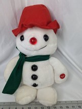 Christmas Musical Snowman Plush 16 Inch Works Front Street Bijou Enterpr... - £17.35 GBP