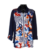 Alfred Dunner Women&#39;s Zipper Jacket with Mesh Overlay Collar-Shoulders S... - £12.35 GBP