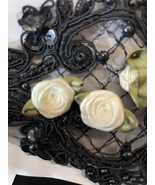 144 pcs Antique White Satin  Rose Ribbon Flower green leaf DIY Wedding B... - $6.99